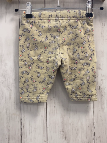 H&M  Leggings  Gr. 62  hellgrün Blumen graue Punkte 
