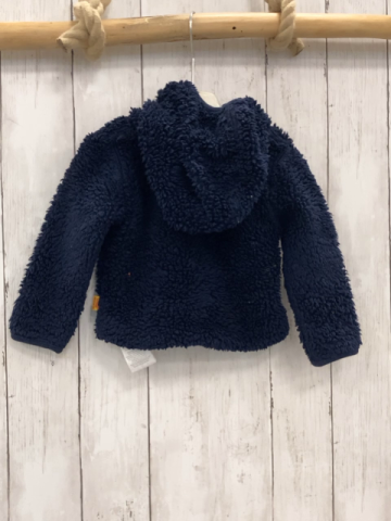 Steiff  Pullover  Gr. 80  blau Plüsch Kapuze Bärenkopf 