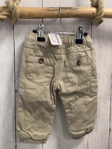 Vertbaudet  Hose  Gr. 68  beige gefüttert schwarz beige Kordel 