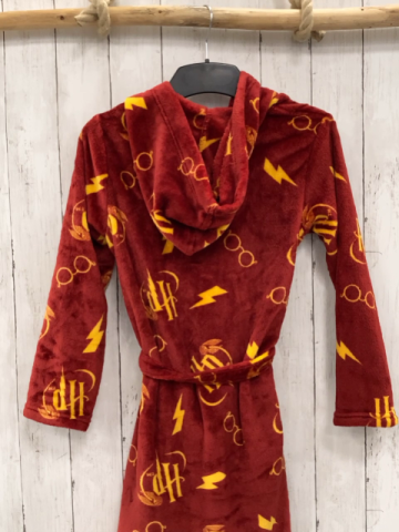 Harry Potter  Bademantel  Gr. 16/152  rot Nicky gelbe Schrift + Brillen 