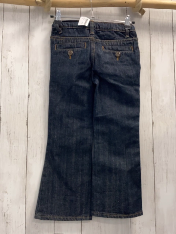   Hose  Gr. 110  blau Jeans orange Nähte Bund verstellbar 