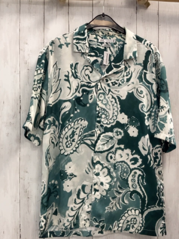 Zara  Sommerhemd Gr. M weiß grün oliv Druck