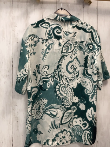 Zara  Sommerhemd Gr. M weiß grün oliv Druck