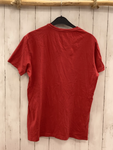 Armani  T-Shirt  Gr. 170/176  rot grau hellgrauer Druck Schrift 