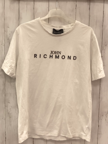 John Richmond  T-Shirt  Gr. 170/176  weß schwarze Schrift 