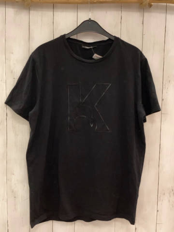 Lagerfeld  T-Shirt  Gr. 170/176  schwarz glänzndes Label 