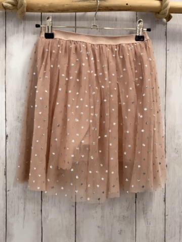 Zara  Rock  Gr. 152  beige Tüllrock mit silber Glitzerpunkten 