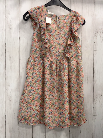 H&M Kleid  Gr. 140  weiß Blumen Rüschen 