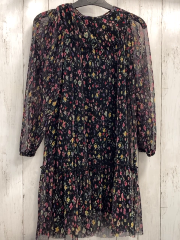 Zara  Kleid  Gr. 152  schwarz crincled bunte Blumen 