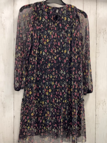 Zara  Kleid  Gr. 152  schwarz crincled bunte Blumen 