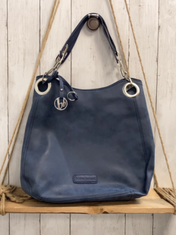 neu Bruno Banani  Tasche  blau silber mit 3 großen Fächern Breite ca. 36 cm Höhe ca. 30 cm 