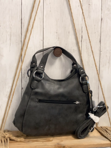 neu  Tasche  grau silber applikationen Breite ca. 34 cm Höhe ca. 25 cm 