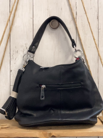 neu  Tasche  schwarz silber Schnallen Breite 32 cm Höhe ca 25 cm