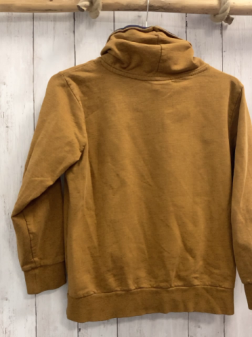  Pullover  Gr. 146/152  ocker großer Kragen Schrift 