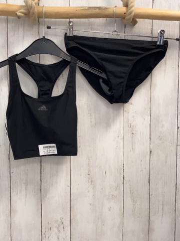 2tlg Adidas  Bikini  Gr. 158/164  schwarz weiße Streifen