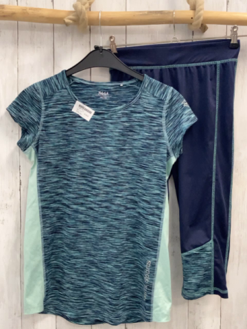 2tlg  Sportset  Gr. 152  blau + mint blau meliert 
