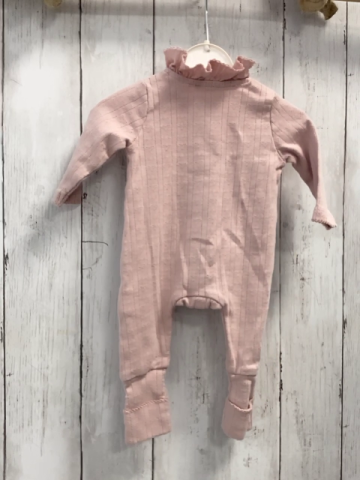 Zara  Schlafanzug  Gr. 56  rosa Herzen Lochmuster Kragen