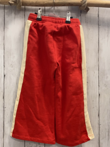 Mini Rodini Jogginghose Gr. 104  rot beige Seitenstreifen 