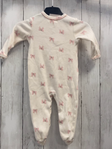Rabbit Bear Schlafanzug Gr. 74  beige rosa Schleifen gerippt