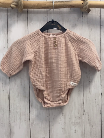 Newbie Bluse Gr. 68  altrosa musselin Bodyunterteil