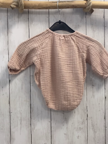 Newbie Bluse Gr. 68  altrosa musselin Bodyunterteil