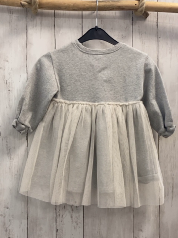 next Kleid Gr. 92  grau glitzernd Tüllrock