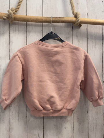 zara Pullover Gr. 110  rosa creme Schrift