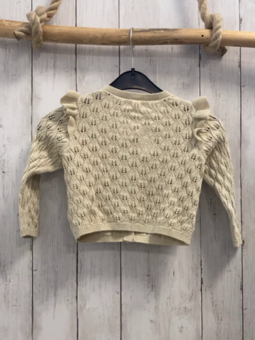 newbie Strickjacke Gr. 74  beige Lochmuster