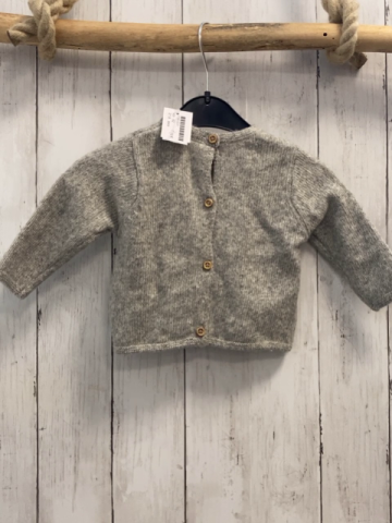 zara Strickjacke Gr. 62  grau bunte Punkte