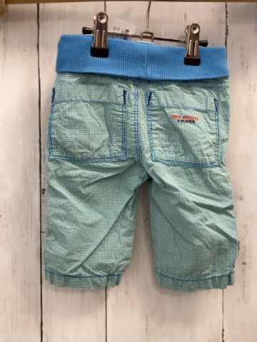 S´Oliver  Hose  Gr. 68  hellgrün hellblau weiß kariert blauer Bund 