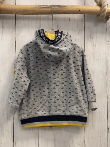Coccodrillo  Nickyjacke  Gr. 68  hellgrau graue Autos gelber Reißverschluss Kpauze 