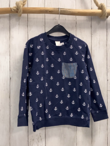   Pullover  Gr. 116  blau weiße Anker 