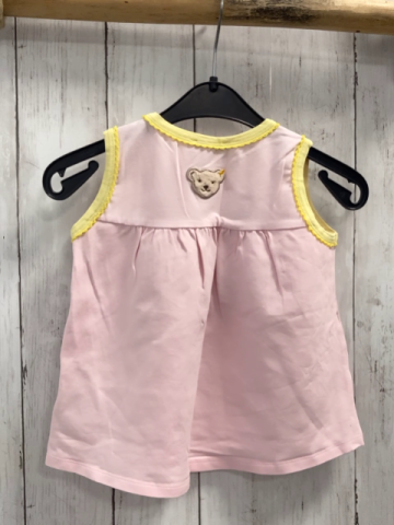 Steiff  T-Shirt  Gr. 98  rosa gelber Bund Bär auf Hängematte 