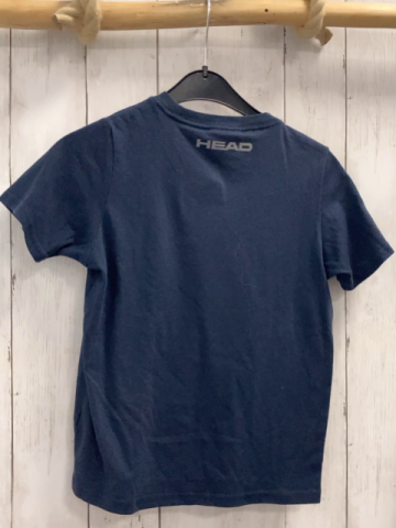 Head  T-Shirt  Gr. 128  blau roter Druck weiße Schrift 
