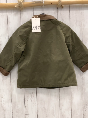 neu Zara  Jacke  Gr. 110  kiwi brauner Kordkragen + -bund 