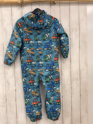 neu Next  Regenoverall Gr. 116  hellblaubunte Baufahrzeuge 