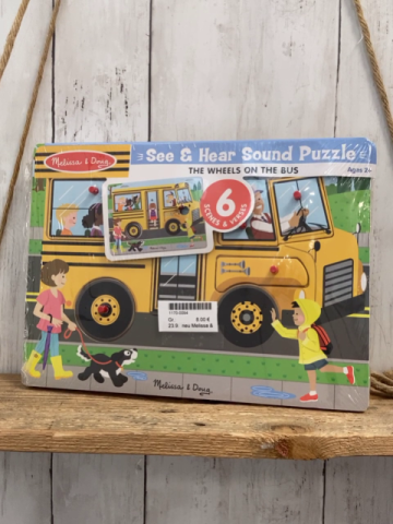 neu Melissa & Doug  Holzspielzeug  See & Hear Sound Puzzle Bus 