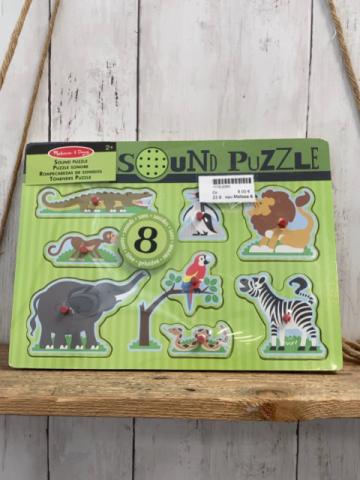 neu Melissa & Doug  Holzspielzeug  See & Hear Sound Puzzle Wilde Tiere 