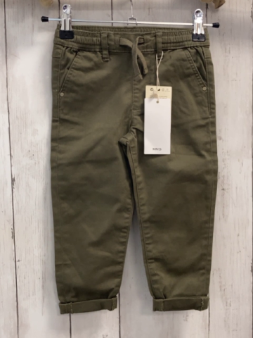 neu Mango  Hose  Gr. 98  kiwi Gummizugbund mit Kordel NP 17,99 € 