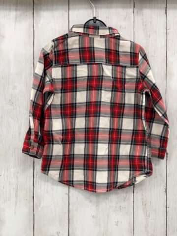 H&M  Hemd  Gr. 92  weiß rot grün schwarz ocker kariert 