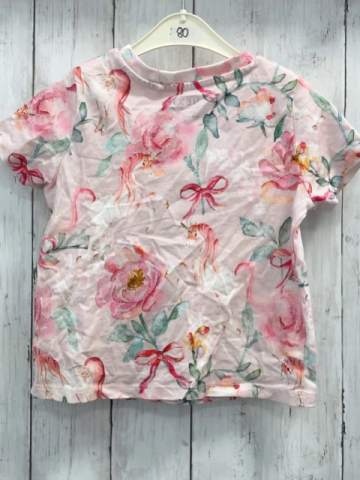 Next  T-Shirt  Gr. 98  rosa Blumen 