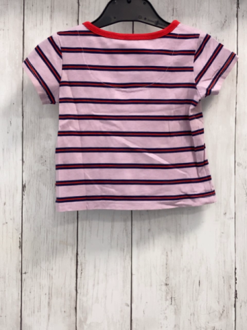 Levis  T-Shirt  Gr. 80  lavendel blau rote Streifen roter Bund 