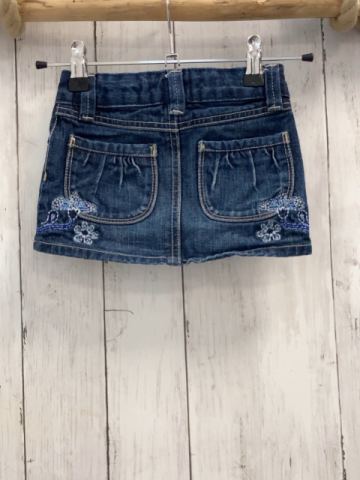 GAP  Rock Gr. 92  blau Jeans blau hellblau weiße Stickerei 