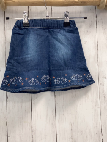 S´ Oliver  Rock Gr. 98  blau Jeans silber Schwäne golden Sterne 