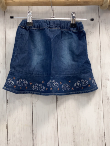 S´ Oliver  Rock Gr. 98  blau Jeans silber Schwäne golden Sterne 