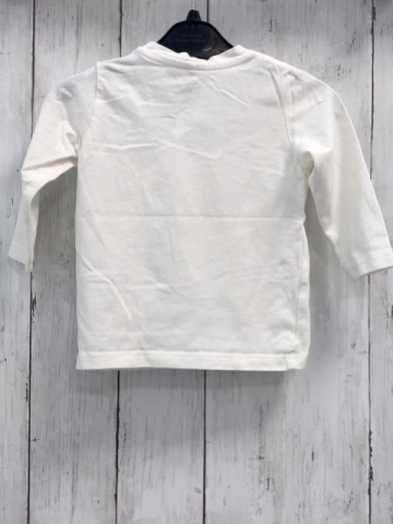Name it  Langarmshirt  Gr. 68  weiß goldene glänzende Schrift Blumen 