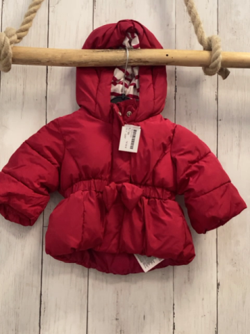 GAP  Winterjacke  Gr. 68  rot Kapuze weiß rotes Futter 
