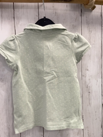 H&M  T-Shirt Gr. 86  mint weiße Punkte Polokragen 