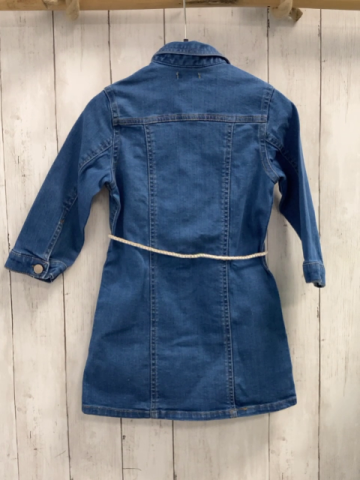 Sfera  Kleid  Gr. 122  blau Jeans mit weiß goldenem Gürtelband 
