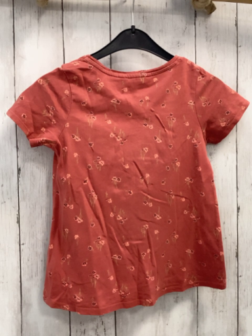 H&M T-Shirt Gr. 122  beerenton Blumen Schrift